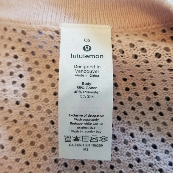 Lululemon Long Weekend Silk Blend Wrap Misty Pink OS - Picture 5 of 7